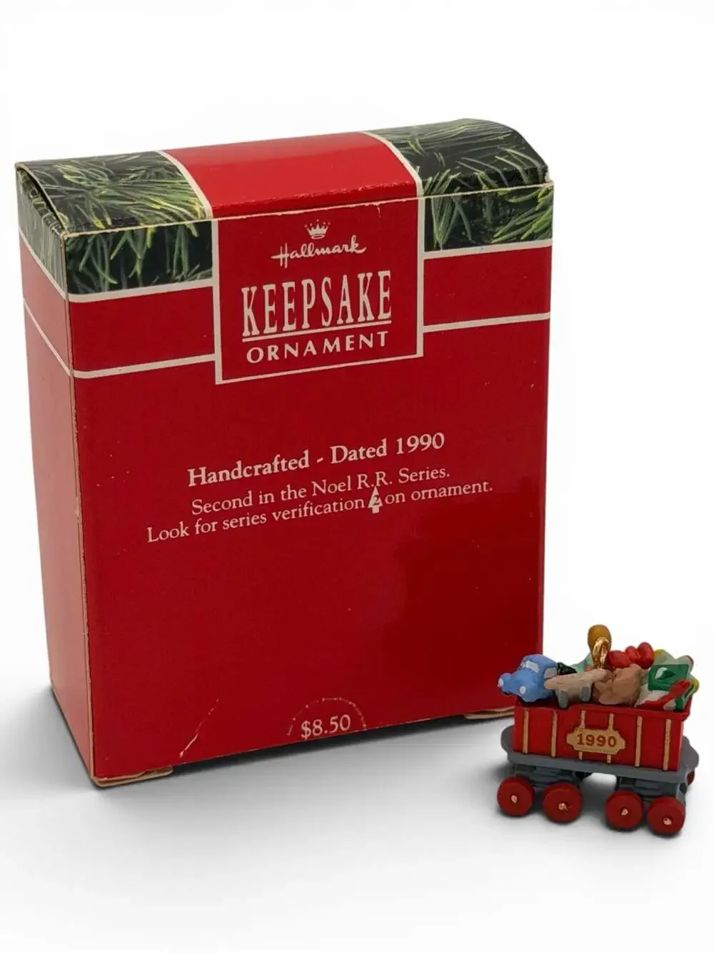 Hallmark Keepsake Miniature Ornament 1990 Noel R.R. Coal Car